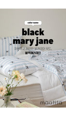 <防過敏+防塵蟎>雙面泡泡紗夏季被/Black Mary Jane